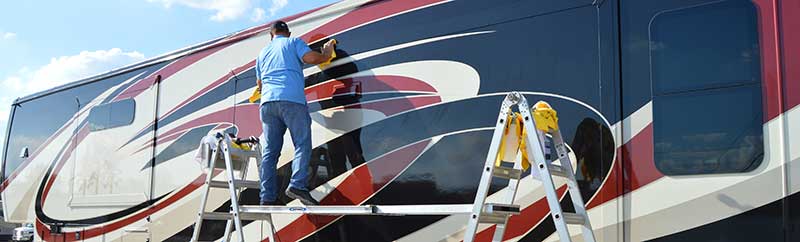 Recreational Vehicle RV Detailing Wash and Wax Service by Ugly Shield Removal