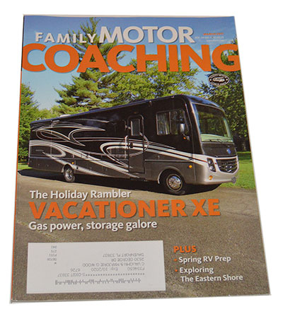 This is the cover of "Family Motor Coaching" magazine - March 2017 Issue